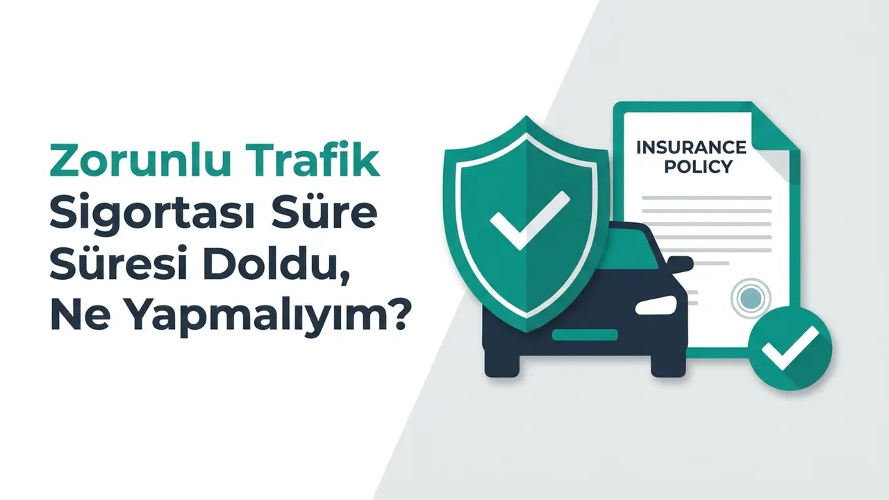 Zorunlu Trafik Sigortası Süresi Doldu, Ne Yapmalıyım? sürecini anlatan illüstrasyon