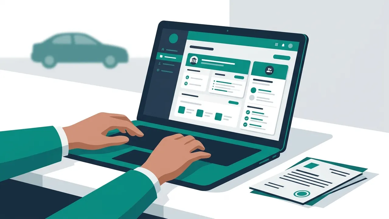 e-Devlet Trafik Cezası Sorgulama Rehberi sürecini anlatan illüstrasyon