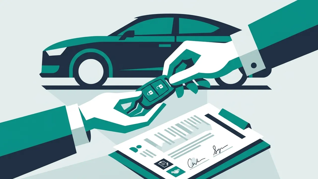 Kiraladığım Araçta Trafik Cezası Kime Gelir? sürecini anlatan illüstrasyon