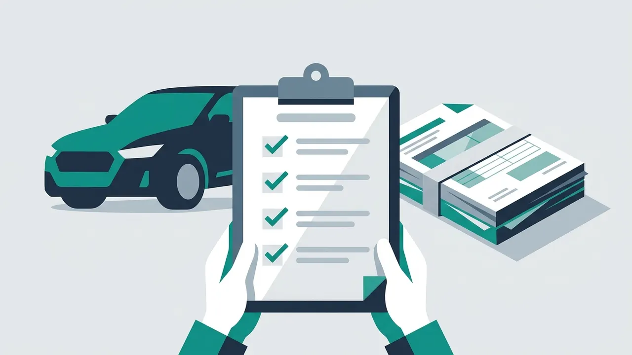 Trafik Cezası ve Araç Bağlama Sonrası Yapılacaklar Checklist sürecini anlatan illüstrasyon