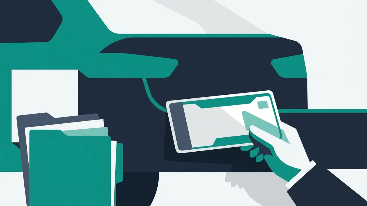 Plaka, tescil veya belge eksikliği var durumunu anlatan illüstrasyon